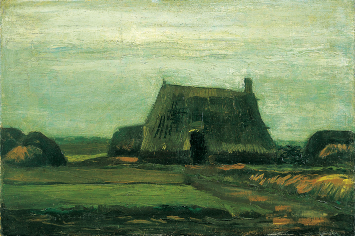  文森特·威廉·梵高  Vincent Willen Van Gogh ——农场泥炭的堆积 (1883.11)